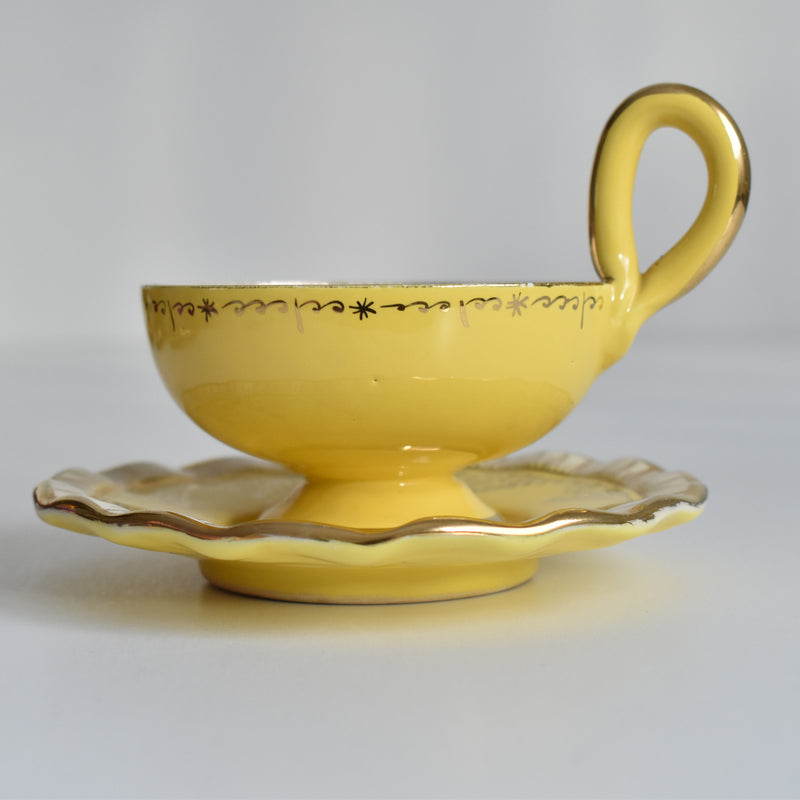 ア.ドラサンヴァル A.Dressinval コーヒーカップ＆ソーサー Yellow D