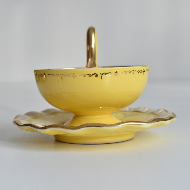 ア.ドラサンヴァル A.Dressinval コーヒーカップ＆ソーサー Yellow D