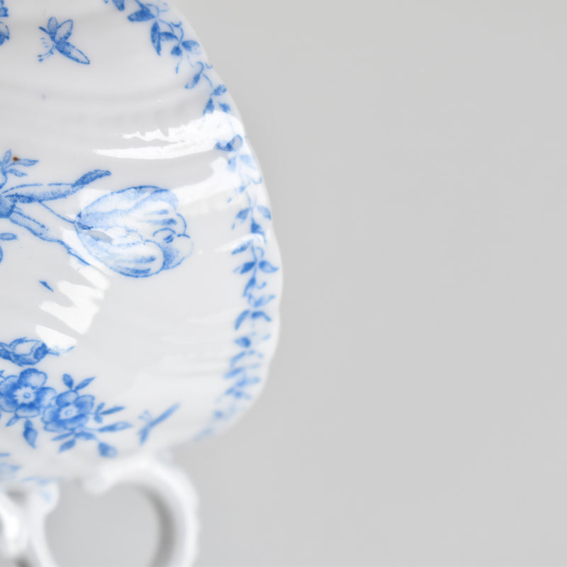 Antique Cup Sarreguemines Perles Fleurs Bleues A