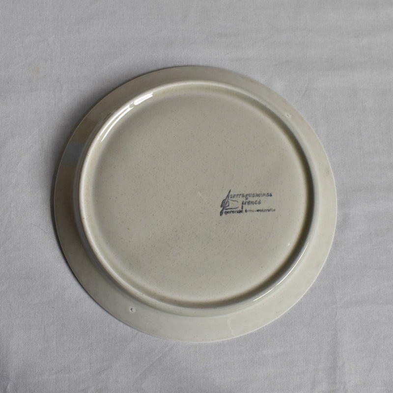 Vintage Fondue Plate Sarreguemines Chardons D