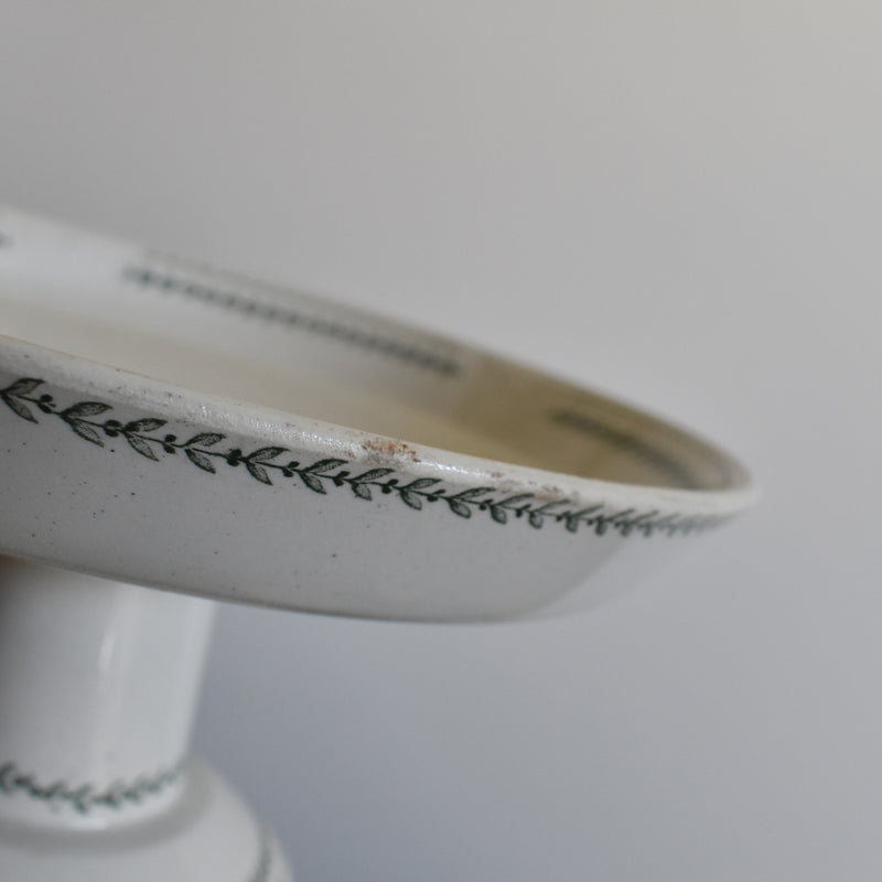 Antique Compote Dish, Gien Rivoli