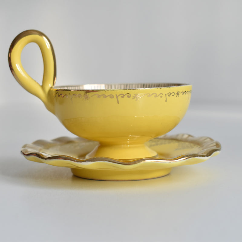 ア.ドラサンヴァル A.Dressinval コーヒーカップ＆ソーサー Yellow D