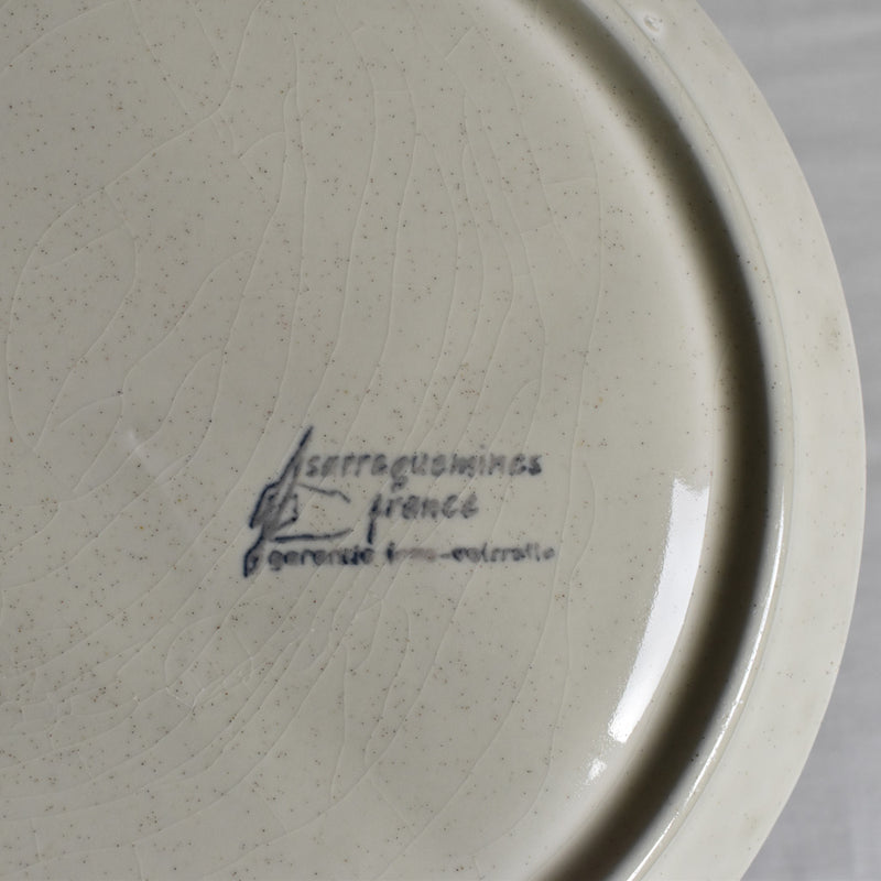 Vintage Fondue Plate Sarreguemines Chardons D