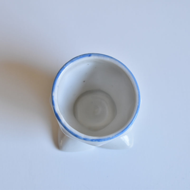 Antique Egg Cup Fleurs Bleues B