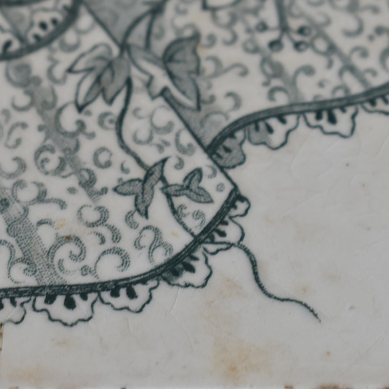 Antique Tiles: Longwy Dentelle A
