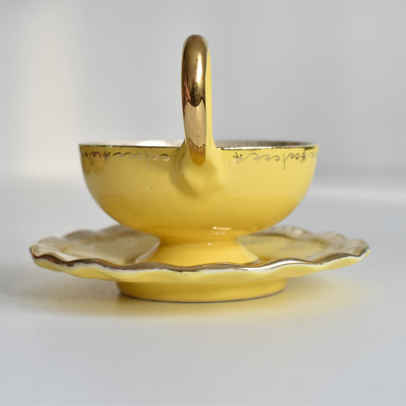 ア.ドラサンヴァル A.Dressinval コーヒーカップ＆ソーサー Yellow D