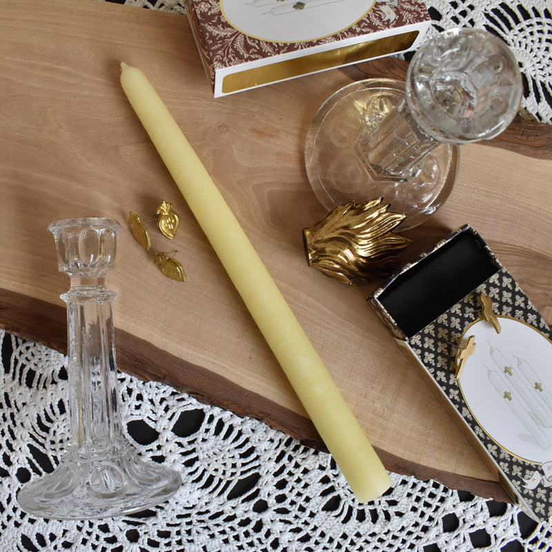 シエルジュコニック　（テーパーキャンドル）　30cm Jaune Pastel