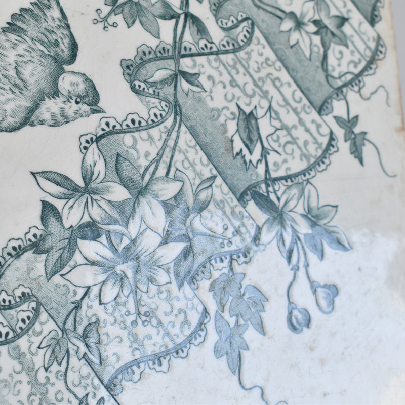 Antique Tiles: Longwy Dentelle A