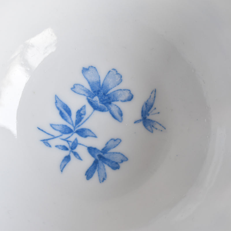Antique Cup Sarreguemines Perles Fleurs Bleues A