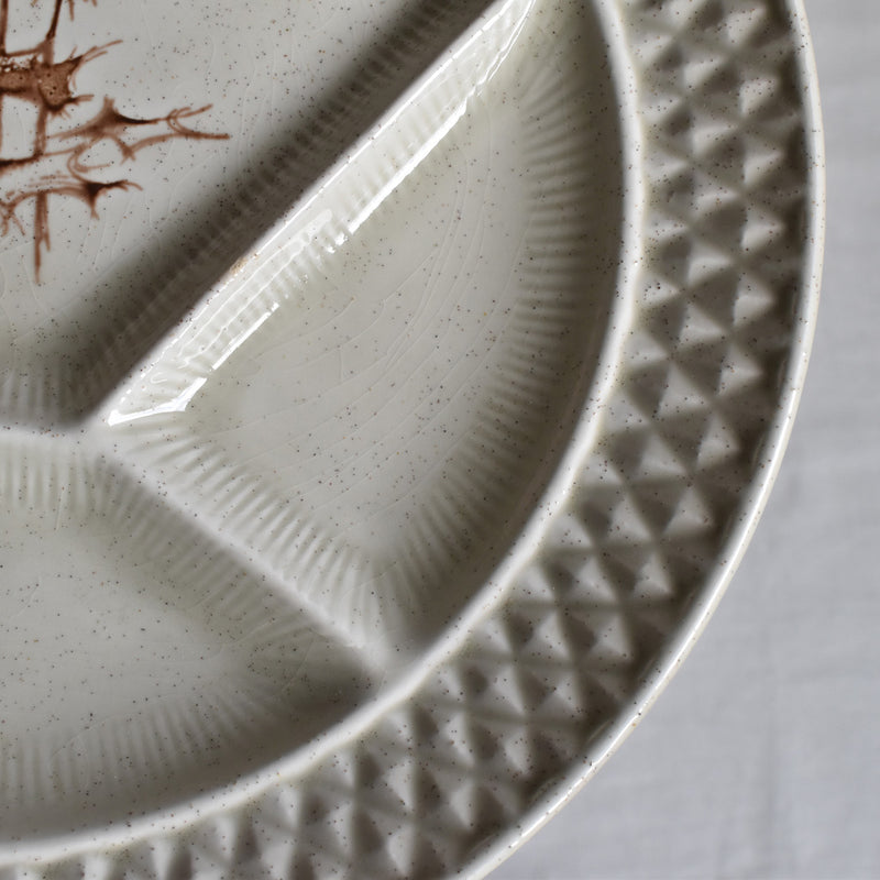 Vintage Fondue Plate Sarreguemines Chardons D