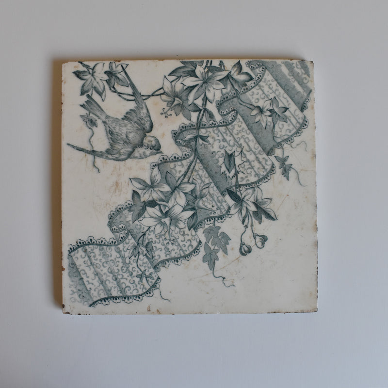 Antique Tiles: Longwy Dentelle A