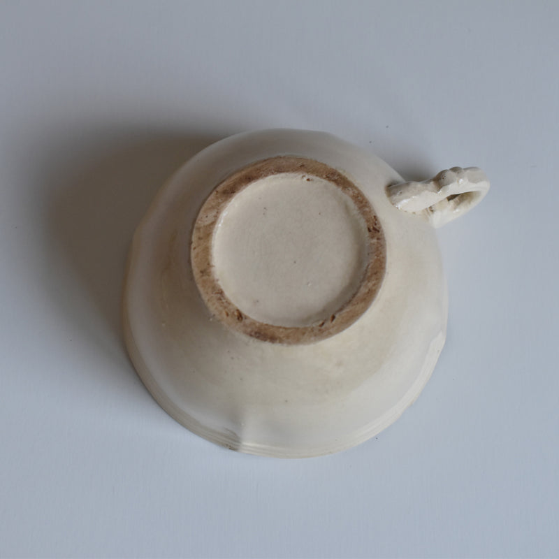 Vintage Tea Cup & Saucer, Floral Rim E