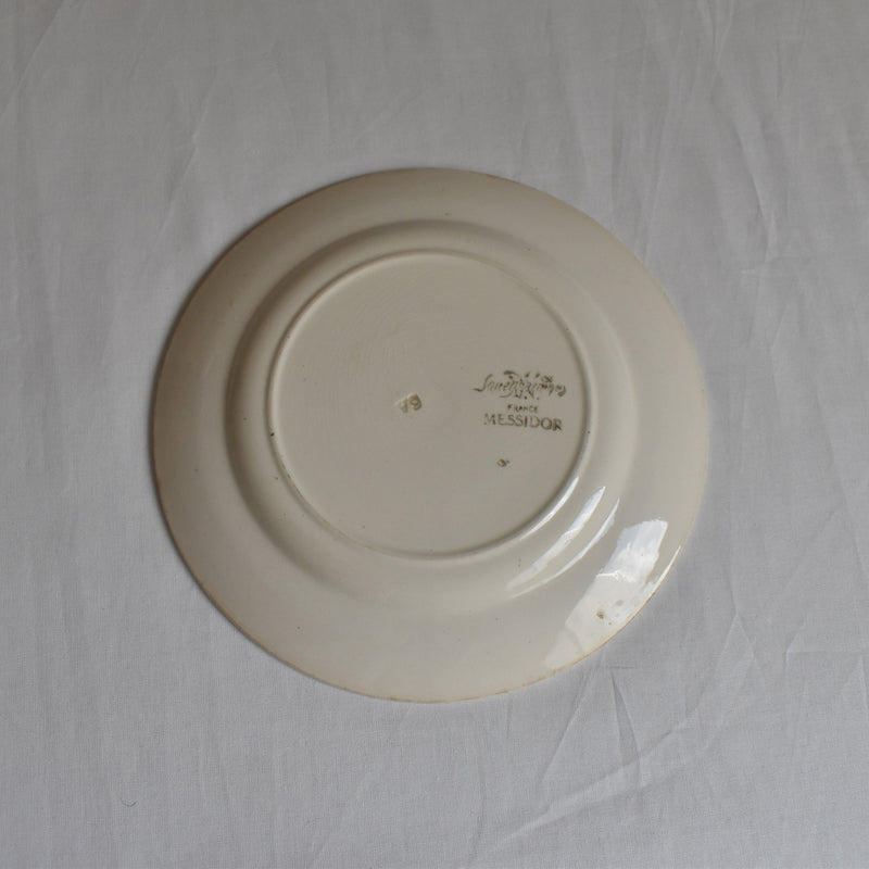 Vintage Dessert Plate Sarreguemines Messidor E