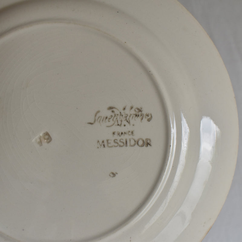Vintage Dessert Plate Sarreguemines Messidor E