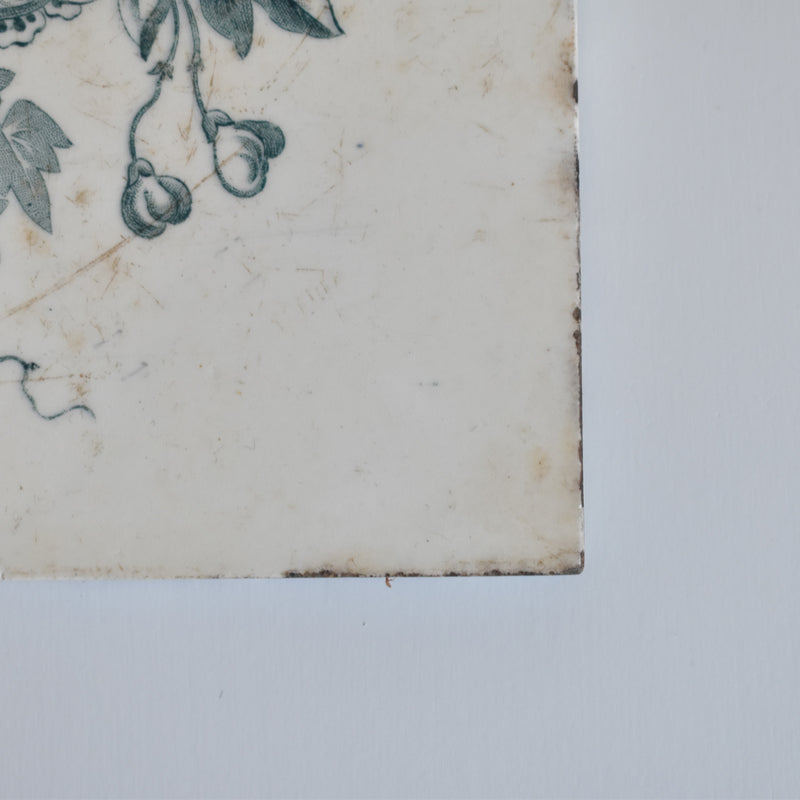 Antique Tile: Longwy Dentelle B