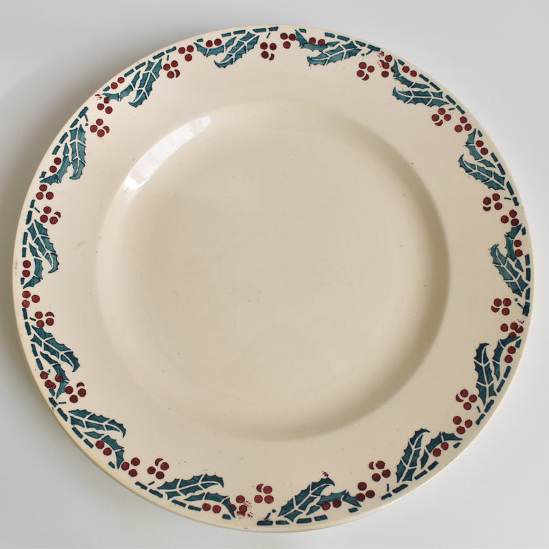 Vintage Round Platter, Digoin & Sarreguemines Houx