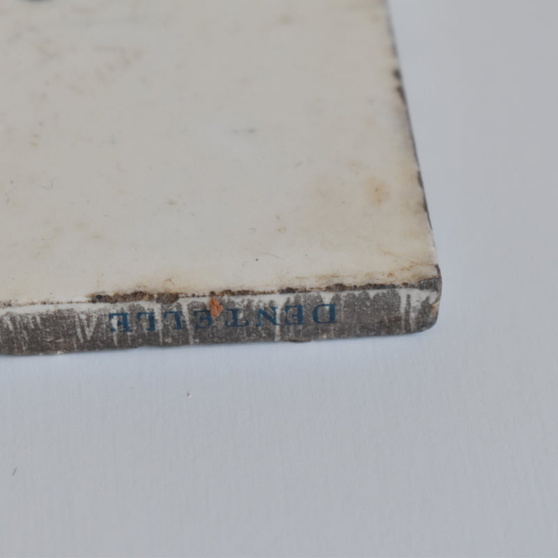 Antique Tile: Longwy Dentelle B