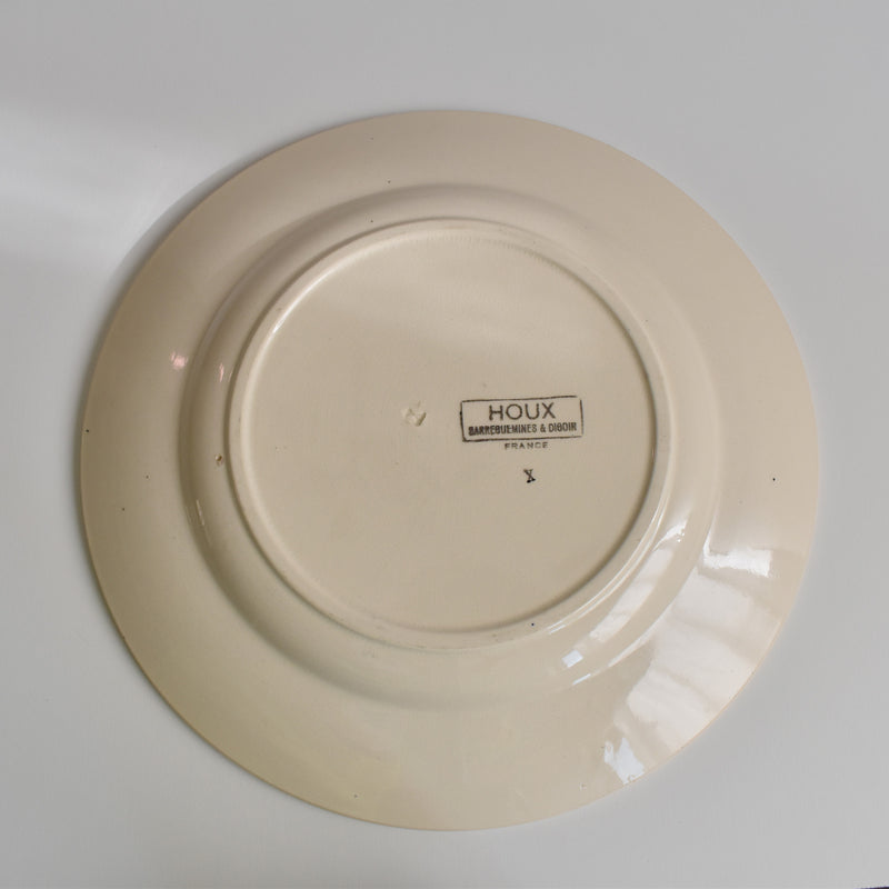 Vintage Round Platter, Digoin & Sarreguemines Houx