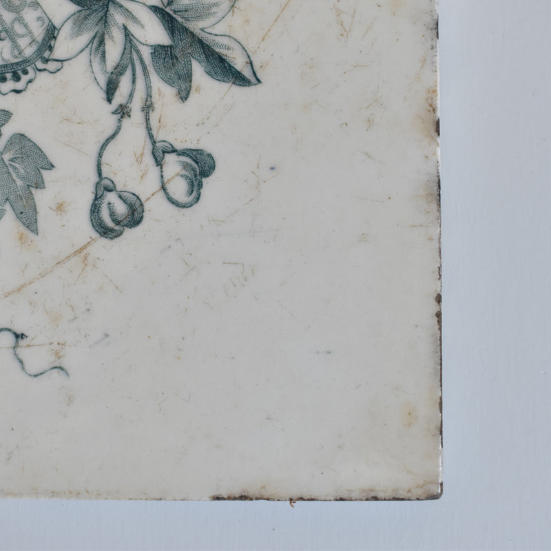 Antique Tile: Longwy Dentelle B
