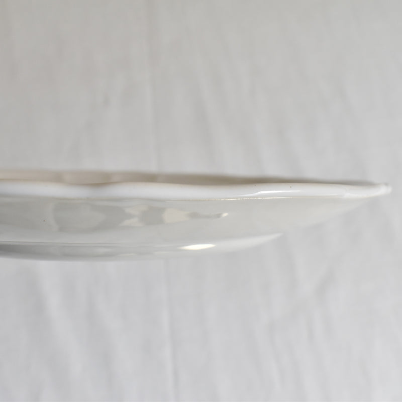 Vintage Dessert Plate, Sarreguemines, Gilded Rim, E