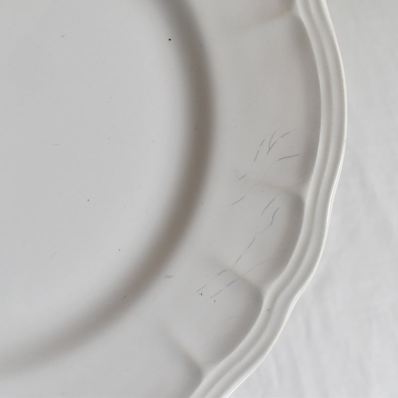 Vintage Dessert Plate, Sarreguemines, Gilded Rim, E
