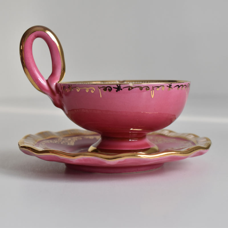 ア.ドラサンヴァル A.Dressinval コーヒーカップ＆ソーサー Pink C