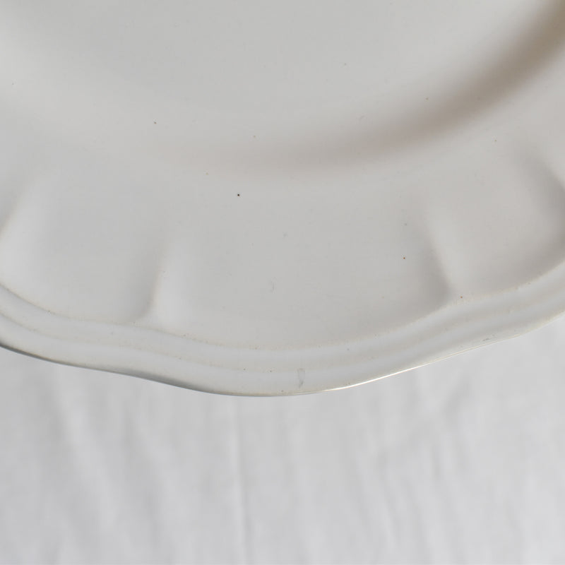 Vintage Dessert Plate, Sarreguemines, Gilded Rim, E