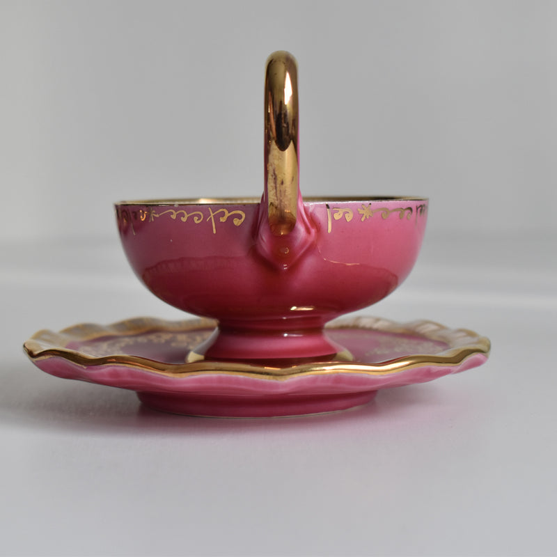 ア.ドラサンヴァル A.Dressinval コーヒーカップ＆ソーサー Pink C