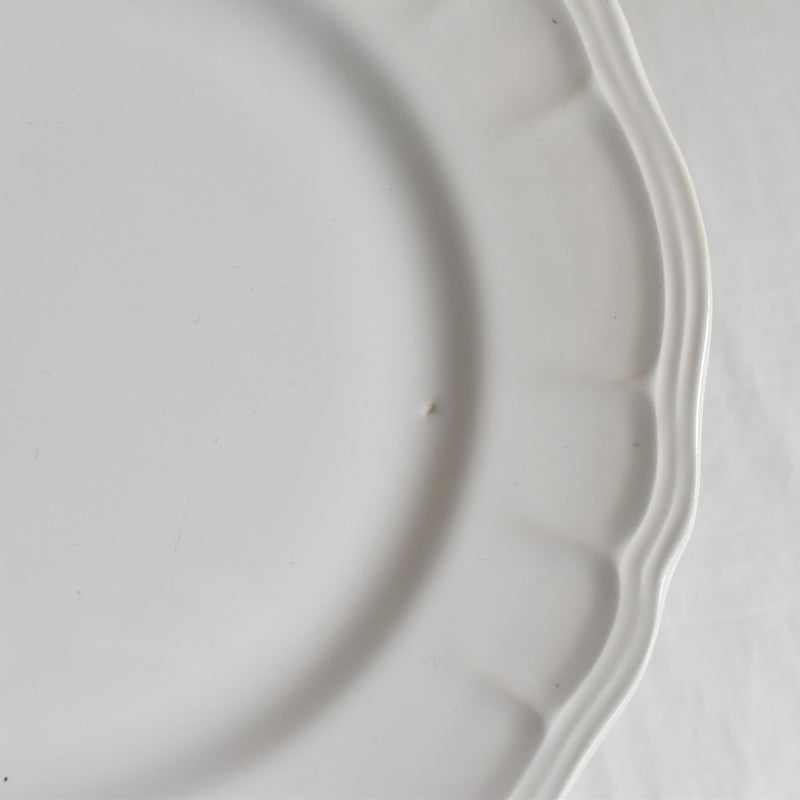 Vintage Dessert Plate, Sarreguemines, Gilded Rim, E
