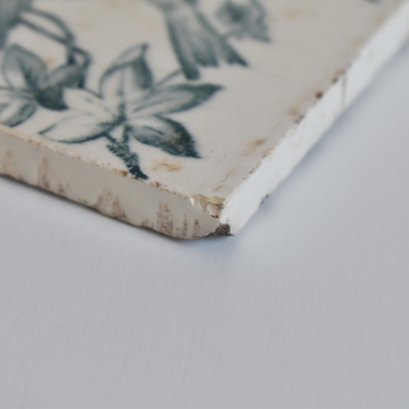 Antique Tile: Longwy Dentelle B