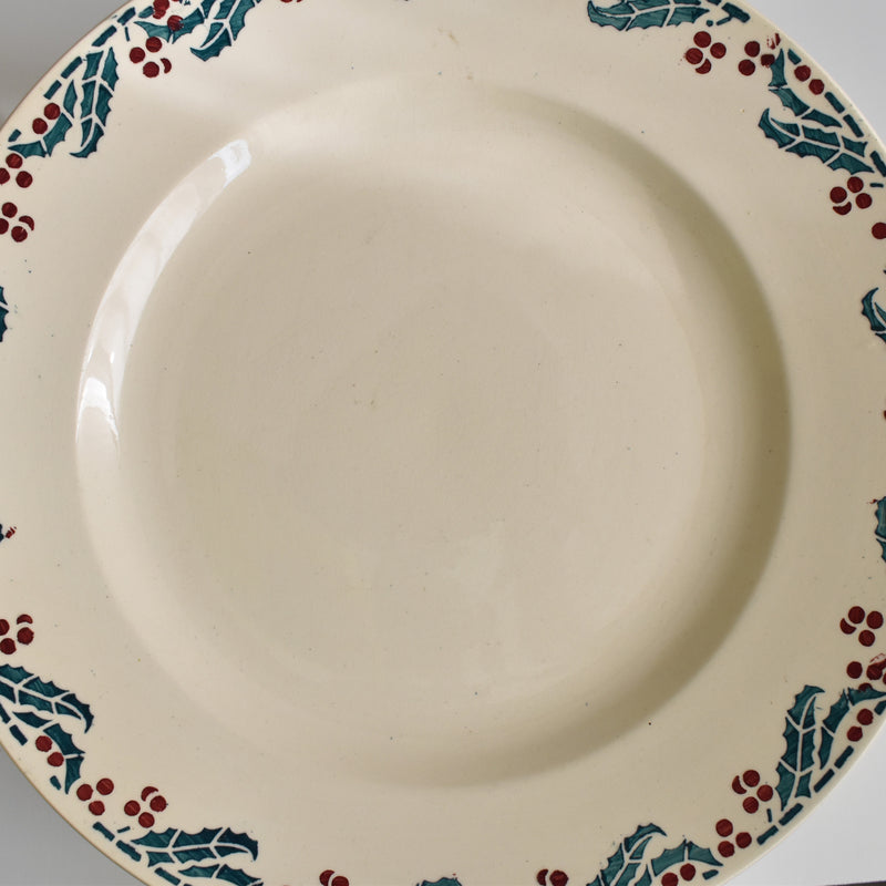 Vintage Round Platter, Digoin & Sarreguemines Houx