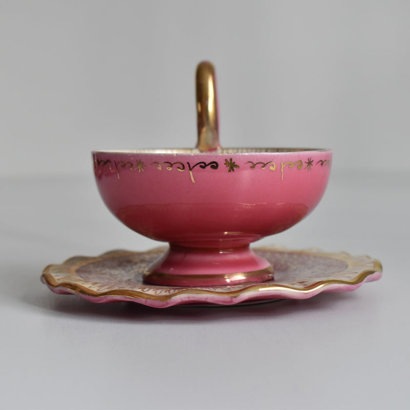 ア.ドラサンヴァル A.Dressinval コーヒーカップ＆ソーサー Pink D