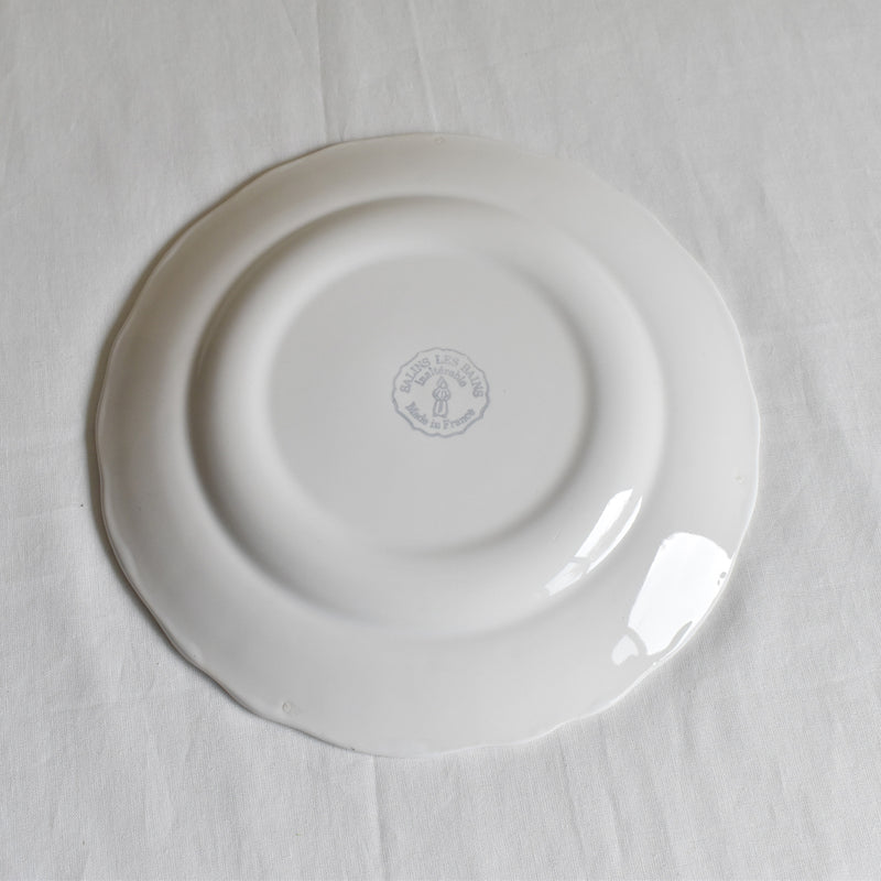 Vintage Dessert Plate Sarreguemines Flower Rim F