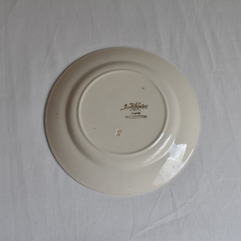 Vintage Dessert Plate Sarreguemines Messidor F