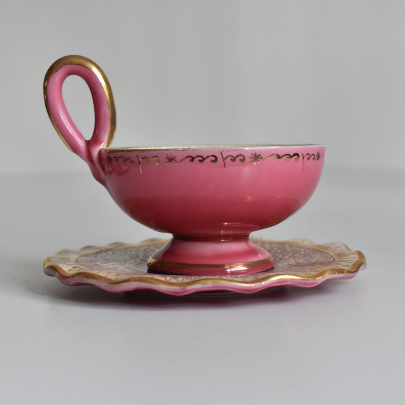 ア.ドラサンヴァル A.Dressinval コーヒーカップ＆ソーサー Pink D