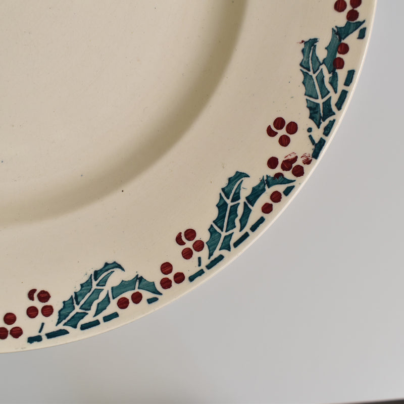 Vintage Round Platter, Digoin & Sarreguemines Houx