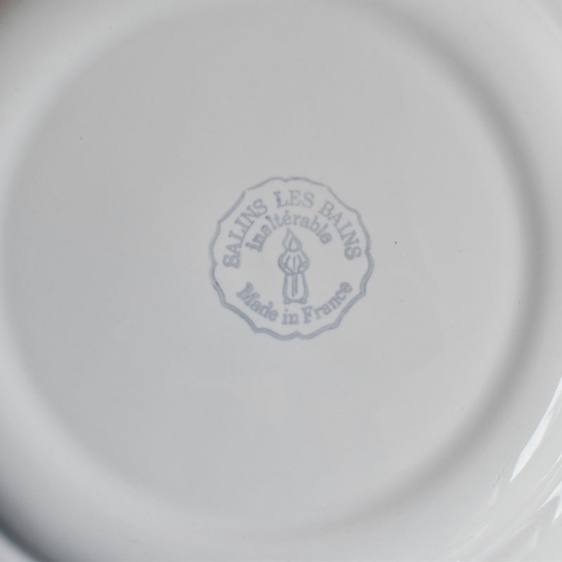 Vintage Dessert Plate Sarreguemines Flower Rim F