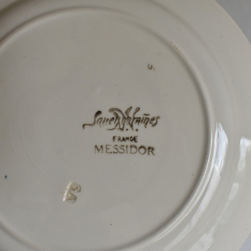 Vintage Dessert Plate Sarreguemines Messidor F