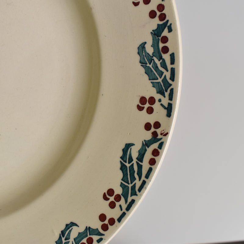 Vintage Round Platter, Digoin & Sarreguemines Houx