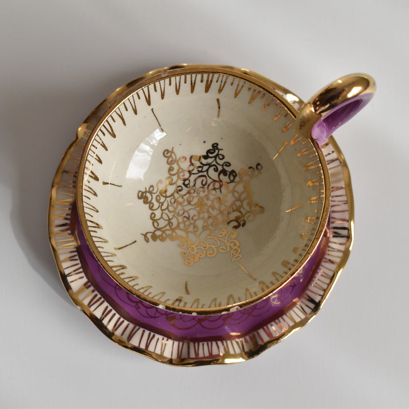 ア.ドラサンヴァル A.Dressinval コーヒーカップ＆ソーサー Purple A