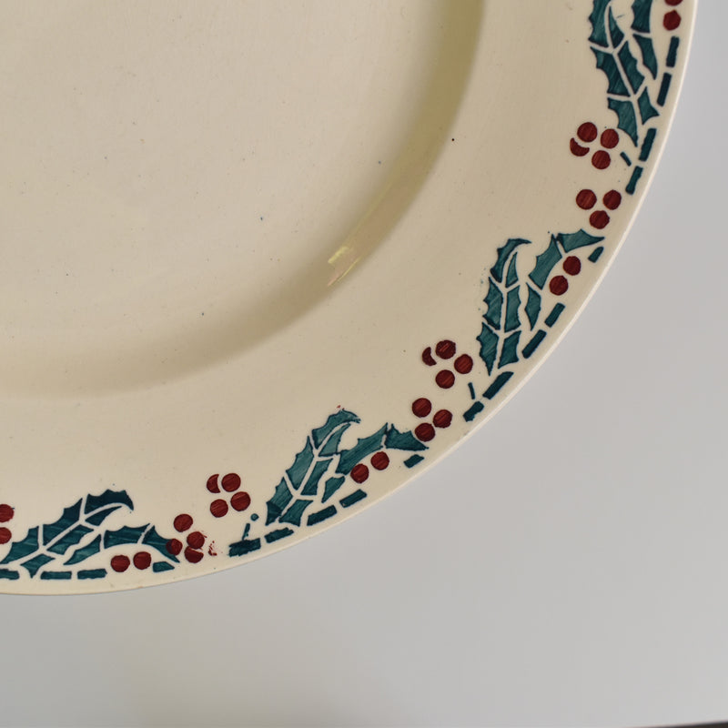 Vintage Round Platter, Digoin & Sarreguemines Houx
