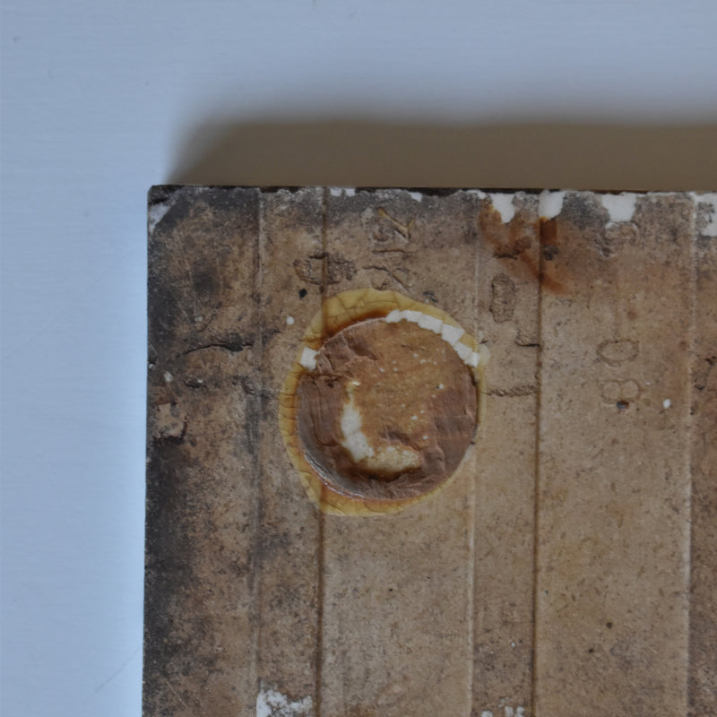 Antique Tile: Longwy Dentelle B