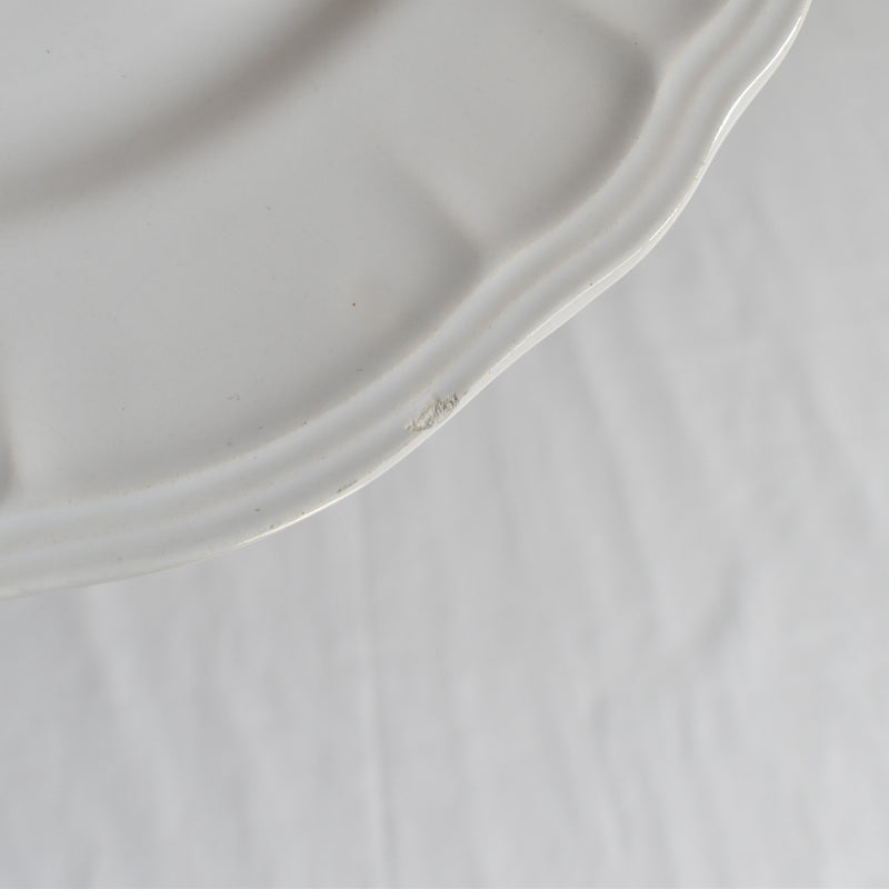 Vintage Dessert Plate Sarreguemines Flower Rim F