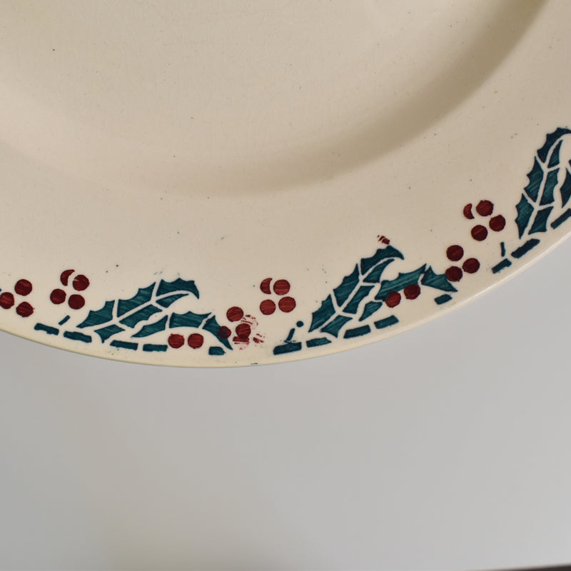 Vintage Round Platter, Digoin & Sarreguemines Houx