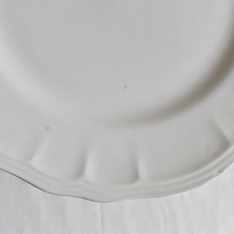 Vintage Dessert Plate Sarreguemines Flower Rim F
