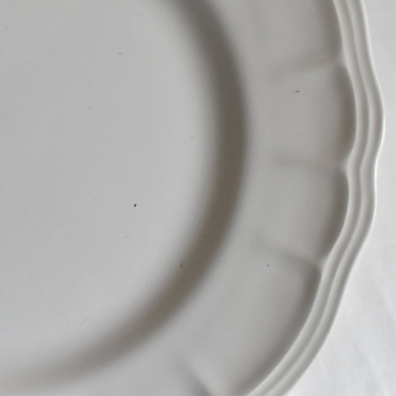 Vintage Dessert Plate Sarreguemines Flower Rim F