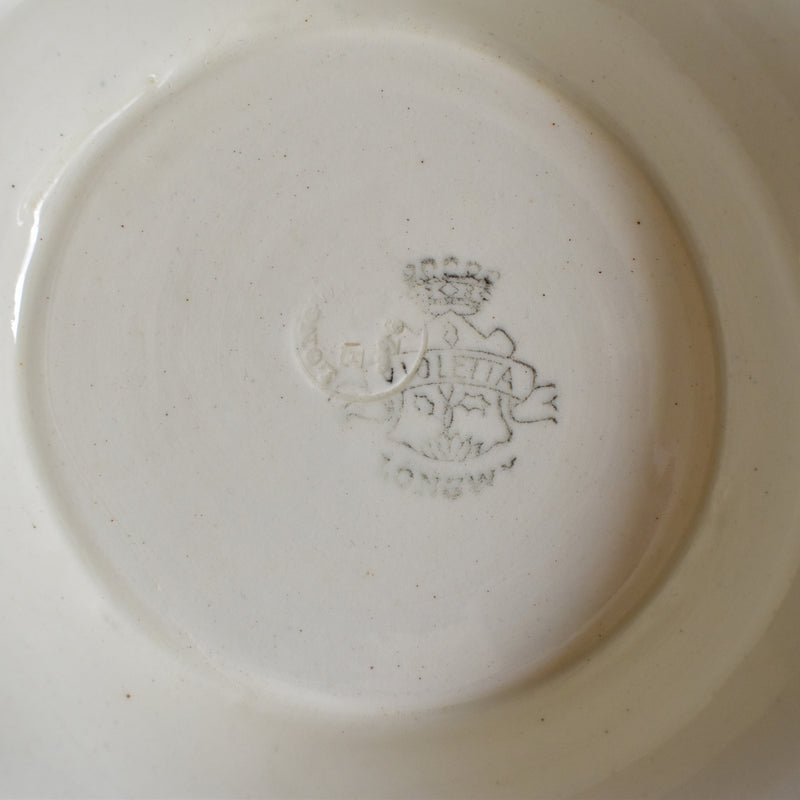 Antique footed plate Ronoui Violetta