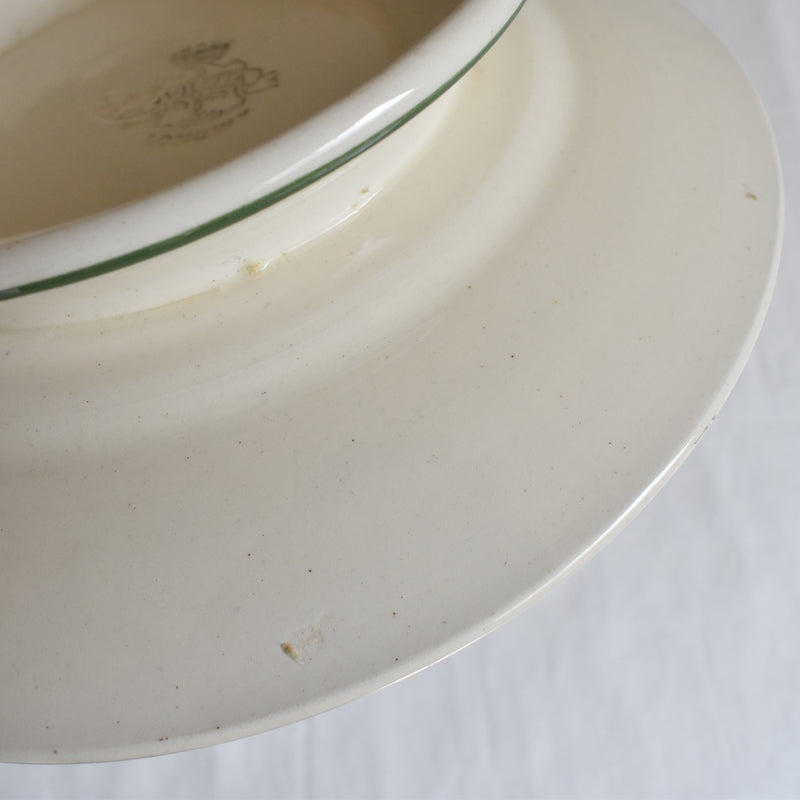 Antique footed plate Ronoui Violetta