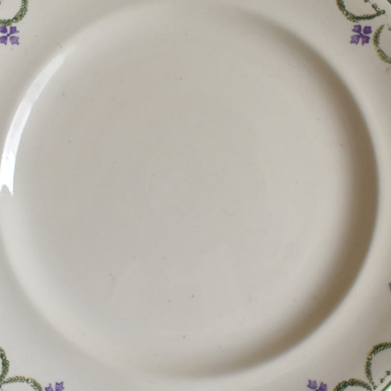 Antique footed plate Ronoui Violetta