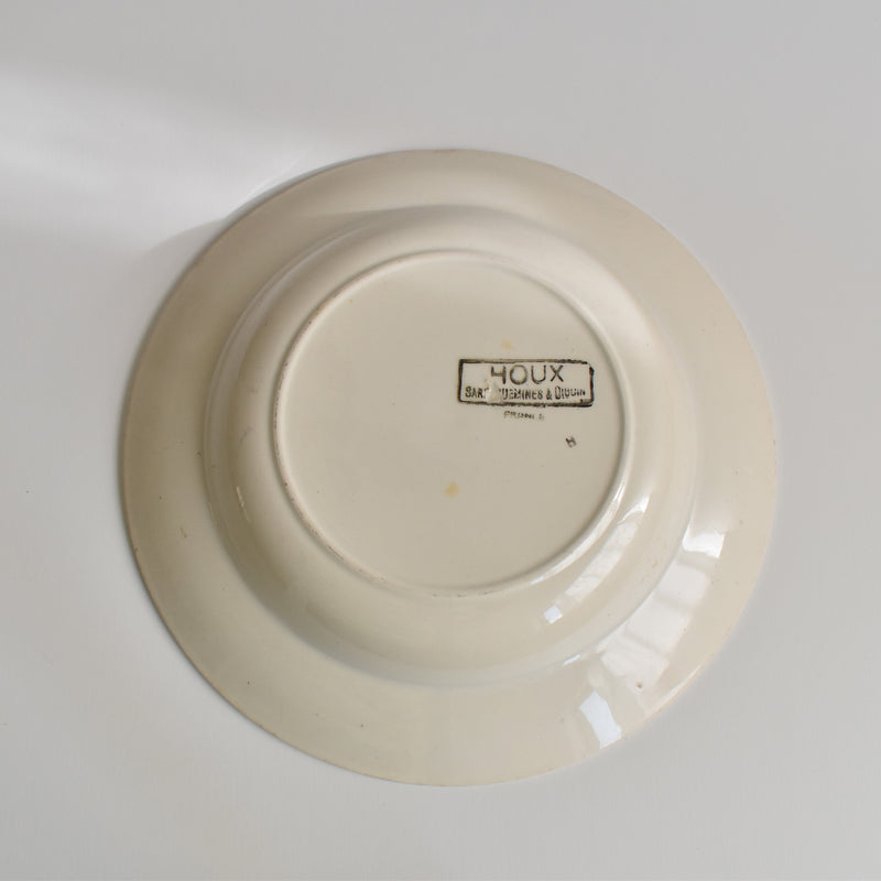 Vintage Deep Plate Digoin & Sarreguemines Houx (Holly) F